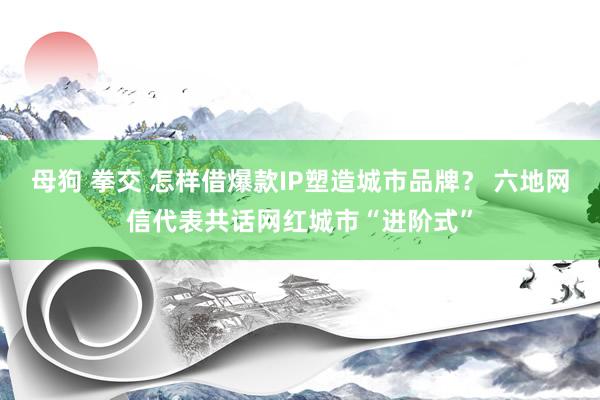 母狗 拳交 怎样借爆款IP塑造城市品牌？ 六地网信代表共话网红城市“进阶式”